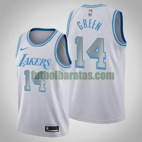 camiseta 2020 2021 danny green 14 los angeles lakers blanco hombre