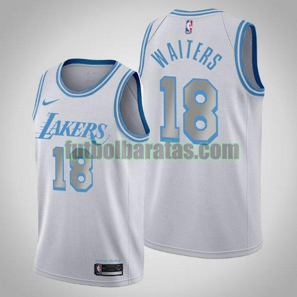 camiseta 2020 2021 dion waiters 18 los angeles lakers blanco hombre