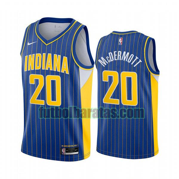 camiseta 2020 2021 doug mcdermott 20 indiana pacers azul hombre