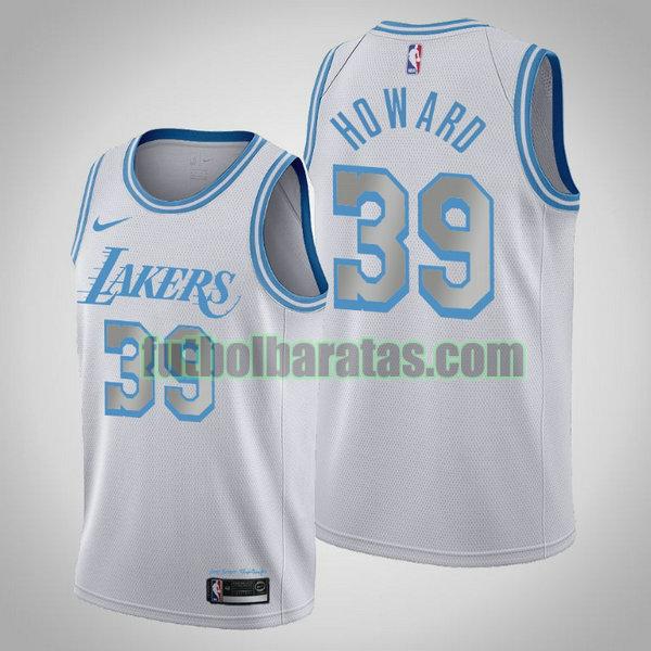 camiseta 2020 2021 dwight howard 39 los angeles lakers blanco hombre