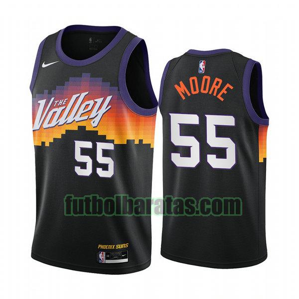 camiseta 2020 2021 e'twaun moore 55 phoenix suns negro hombre