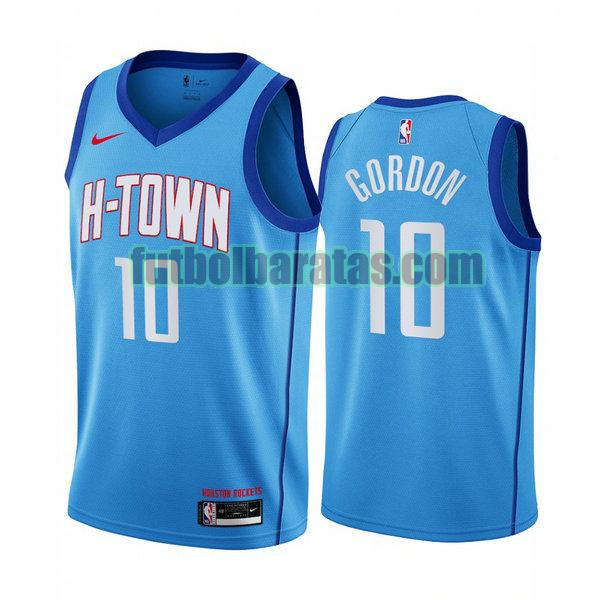 camiseta 2020 2021 eric gordon 10 houston rockets azul hombre