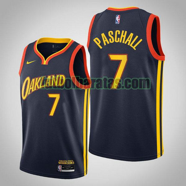 camiseta 2020 2021 eric paschall 7 golden state warriors azul hombre