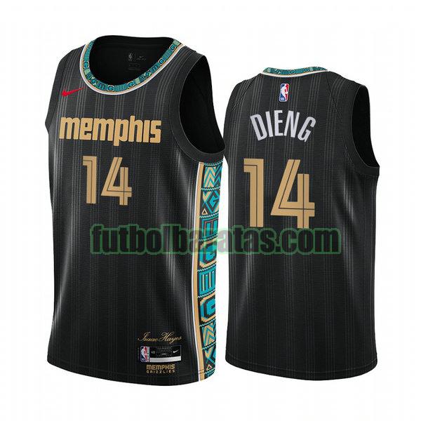 camiseta 2020 2021 gorgui dieng 14 memphis grizzlies negro hombre