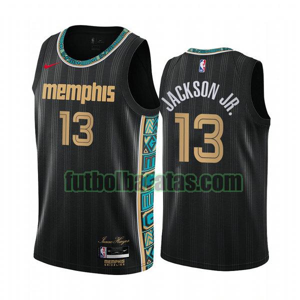 camiseta 2020 2021 jaren jackson jr. 13 memphis grizzlies negro hombre