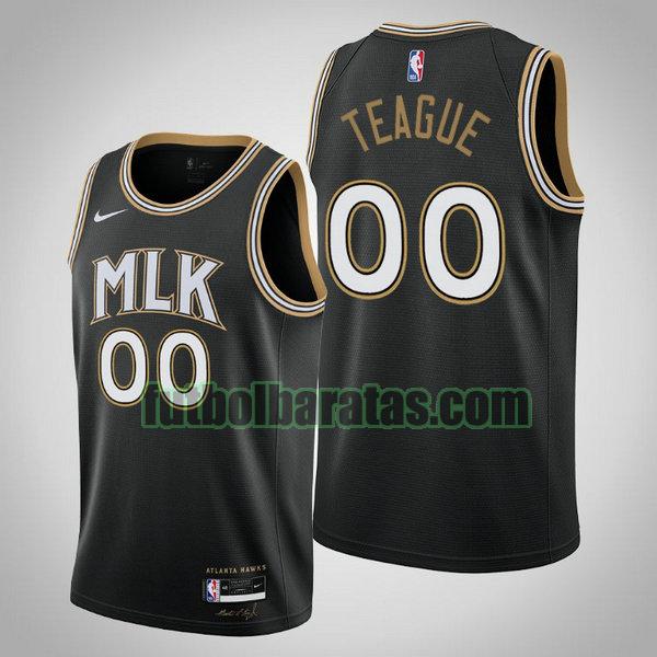 camiseta 2020 2021 jeff teague 0 atlanta hawks negro hombre