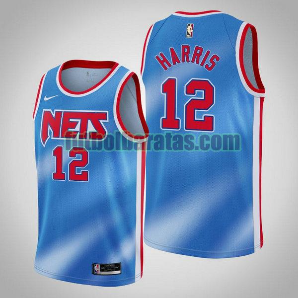 camiseta 2020 2021 joe harris 12 brooklyn nets azul hombre