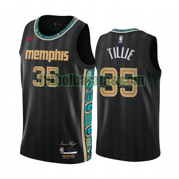 camiseta 2020 2021 killian tillie 35 memphis grizzlies negro hombre