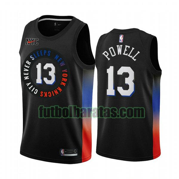 camiseta 2020 2021 myles powell 13 new york knicks negro hombre