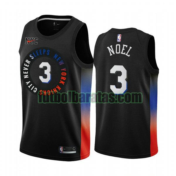 camiseta 2020 2021 nerlens noel 3 new york knicks negro hombre