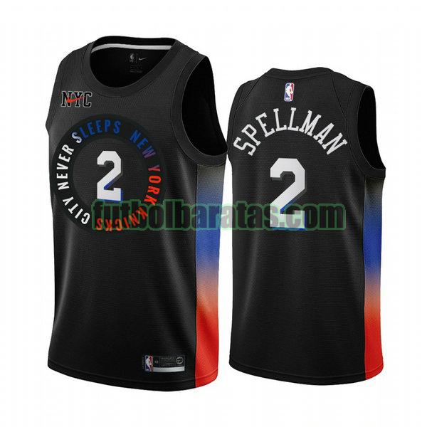 camiseta 2020 2021 omari spellman 2 new york knicks negro hombre