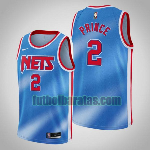 camiseta 2020 2021 taurean prince 2 brooklyn nets azul hombre