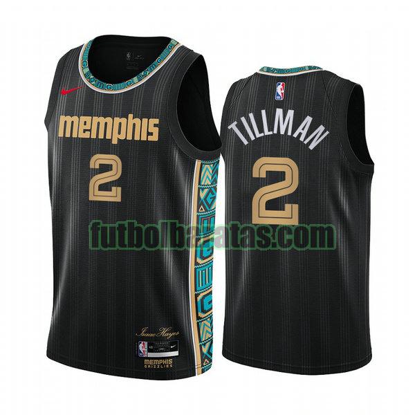 camiseta 2020 2021 tiliman 2 memphis grizzlies negro hombre