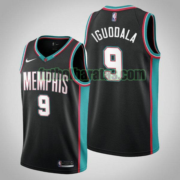 camiseta 2020 21 andre iguodala 9 memphis grizzlies negro hombre