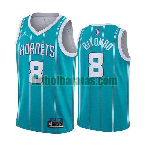 camiseta 2020 21 bismack biyombo 8 charlotte hornets púrpura hombre