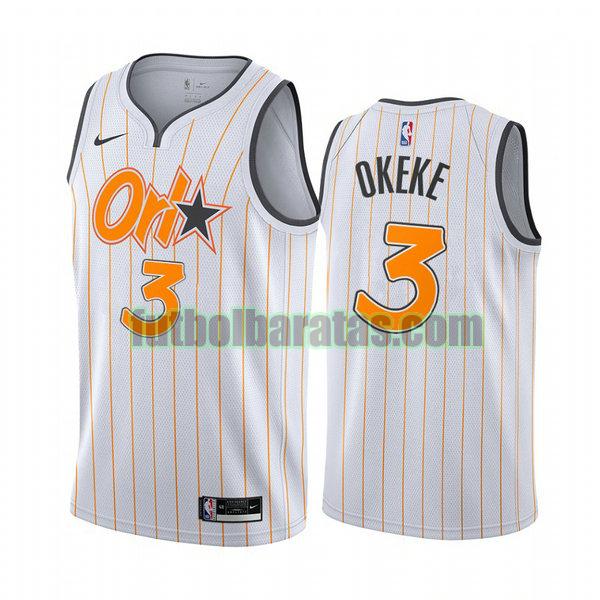 camiseta 2020 21 chuma okeke 3 orlando magic blanco hombre