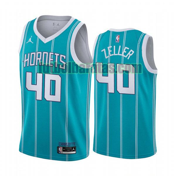 camiseta 2020 21 cody zeller 40 charlotte hornets púrpura hombre