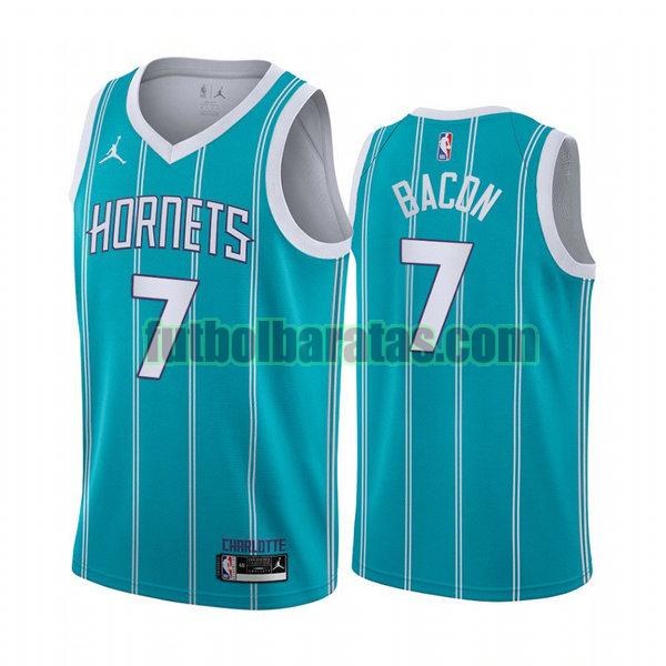 camiseta 2020 21 dwayne bacon 7 charlotte hornets púrpura hombre