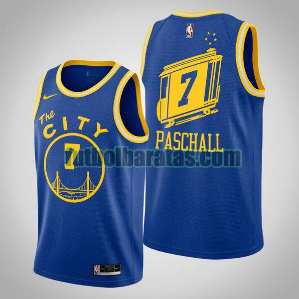 camiseta 2020 21 eric paschall 7 golden state warriors azul hombre