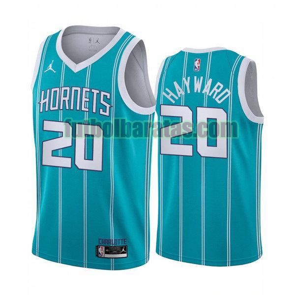 camiseta 2020 21 gordon hayward 20 charlotte hornets púrpura hombre