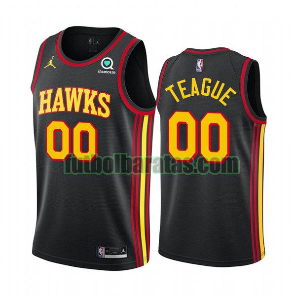 camiseta 2020 21 jeff teague 0 atlanta hawks negro hombre