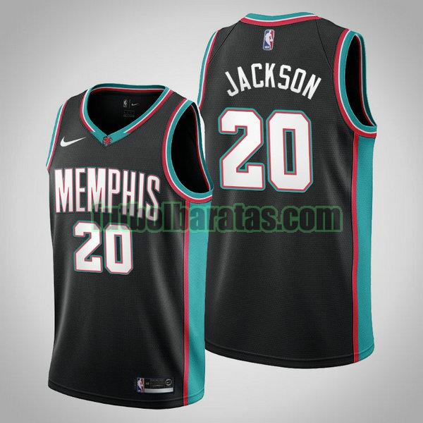 camiseta 2020 21 john jackson 20 memphis grizzlies negro hombre