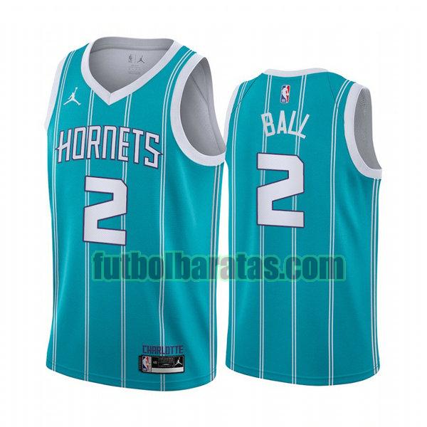 camiseta 2020 21 lamelo ball 2 charlotte hornets púrpura hombre