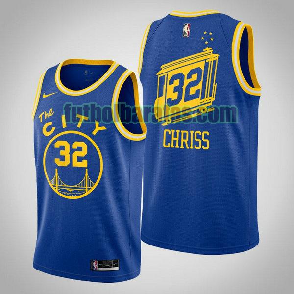 camiseta 2020 21 marquese chriss 32 golden state warriors azul hombre