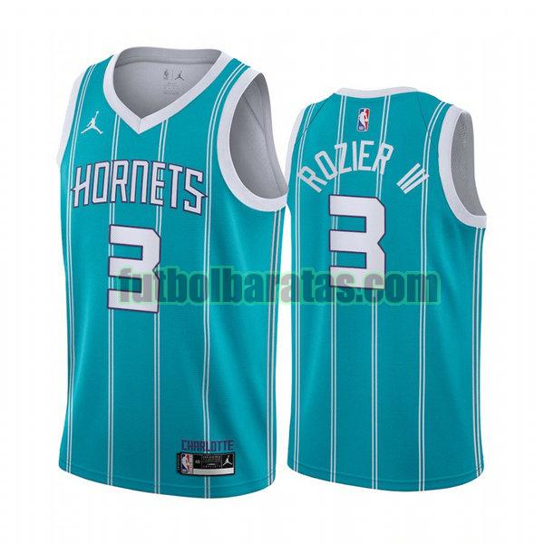 camiseta 2020 21 terry rozier iii 3 charlotte hornets púrpura hombre