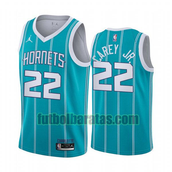 camiseta 2020 21 vernon carey jr. 22 charlotte hornets púrpura hombre