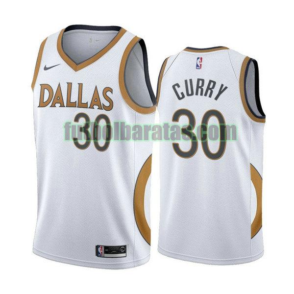 camiseta 2020 seth curry 30 dallas mavericks blanco hombre