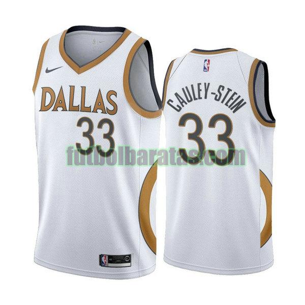 camiseta 2020 willie cauley-stein 33 dallas mavericks blanco hombre