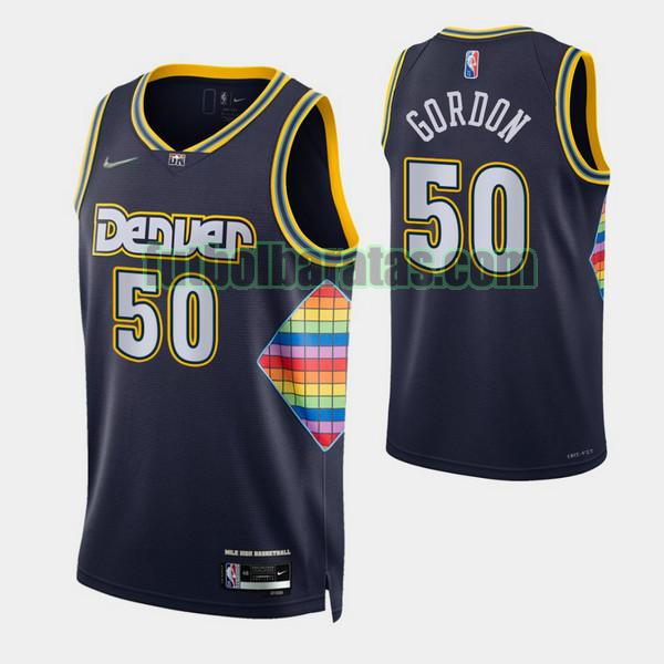 camiseta 2021-2022 aaron gordon 50 denver nuggets navy hombre