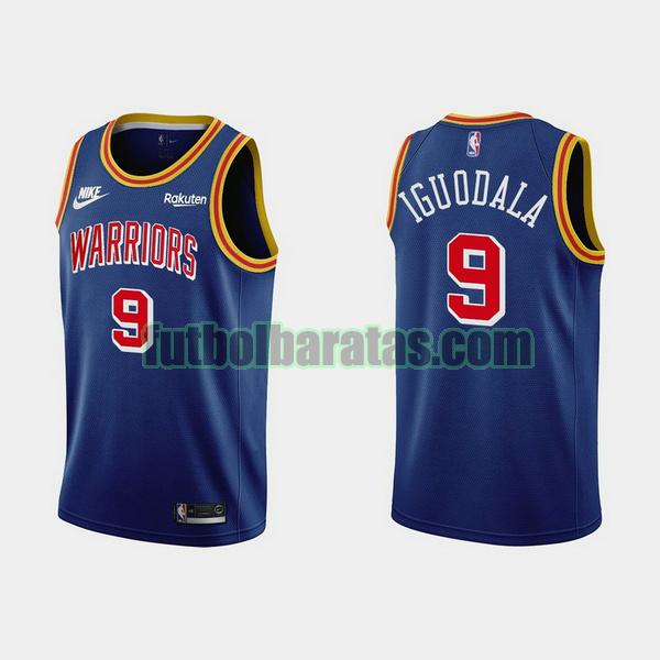 camiseta 2021-2022 andre iguodala 9 golden state warriors azul hombre