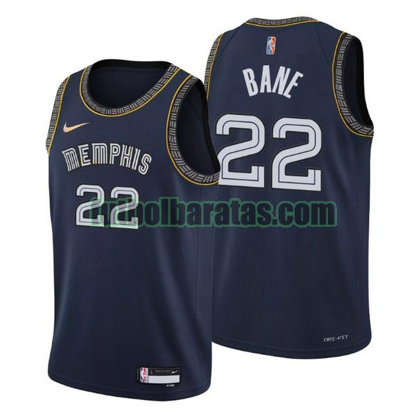 camiseta 2021-2022 desmond bane 22 memphis grizzlies navy hombre