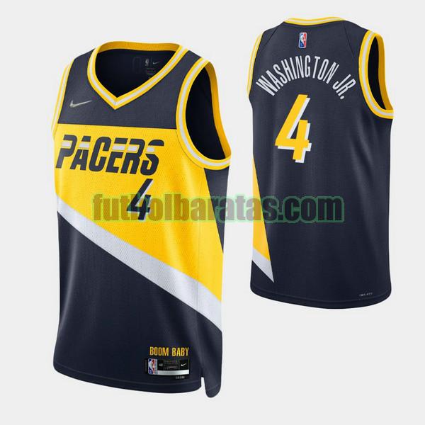 camiseta 2021-2022 duane washington jr. 4 indiana pacers navy hombre