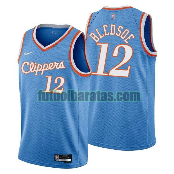 camiseta 2021-2022 eric bledsoe 12 los angeles clippers azul hombre