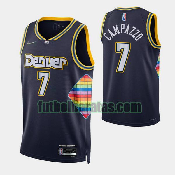 camiseta 2021-2022 facundo campazzo 7 denver nuggets navy hombre