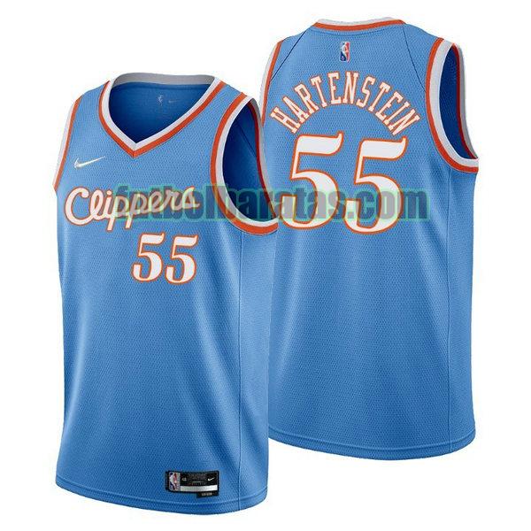 camiseta 2021-2022 isaiah hartenstein 55 los angeles clippers azul hombre