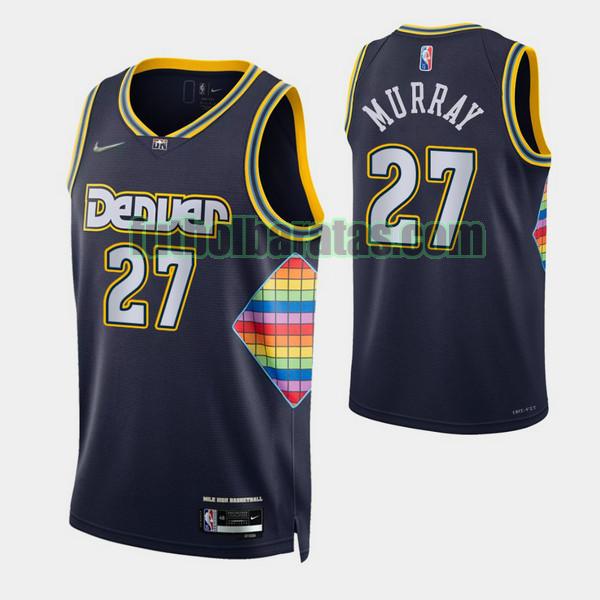 camiseta 2021-2022 jamal murray 27 denver nuggets navy hombre