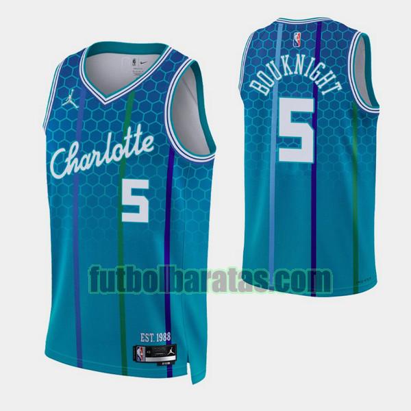 camiseta 2021-2022 james bouknight 5 charlotte hornets azul hombre