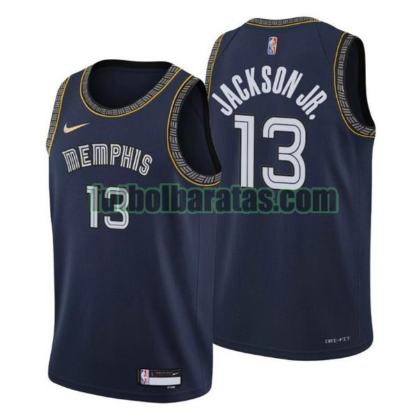 camiseta 2021-2022 jaren jackson jr. 13 memphis grizzlies navy hombre