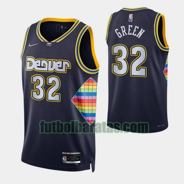 camiseta 2021-2022 jeff green 32 denver nuggets navy hombre