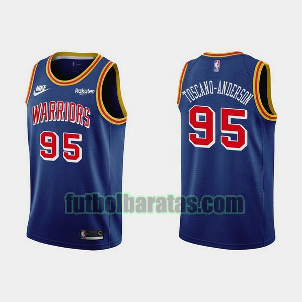 camiseta 2021-2022 juan toscano 95 golden state warriors azul hombre