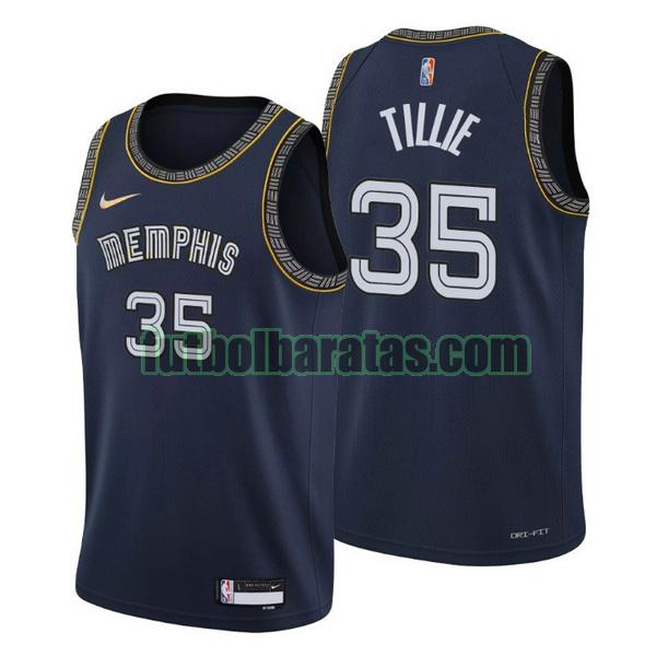 camiseta 2021-2022 killian tillienike 35 memphis grizzlies navy hombre