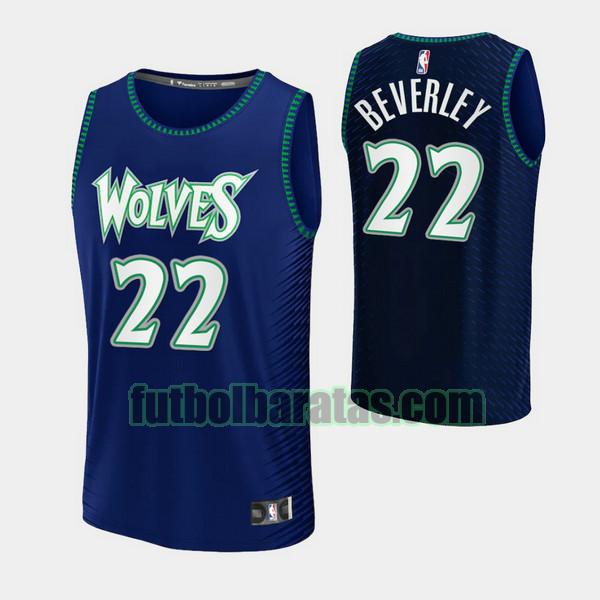 camiseta 2021-2022 patrick beverley 22 minnesota timberwolves azul hombre