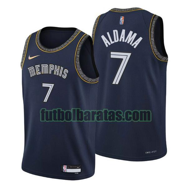 camiseta 2021-2022 santi aldama 7 memphis grizzlies navy hombre