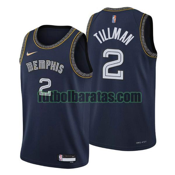 camiseta 2021-2022 xavier tillman 2 memphis grizzlies navy hombre