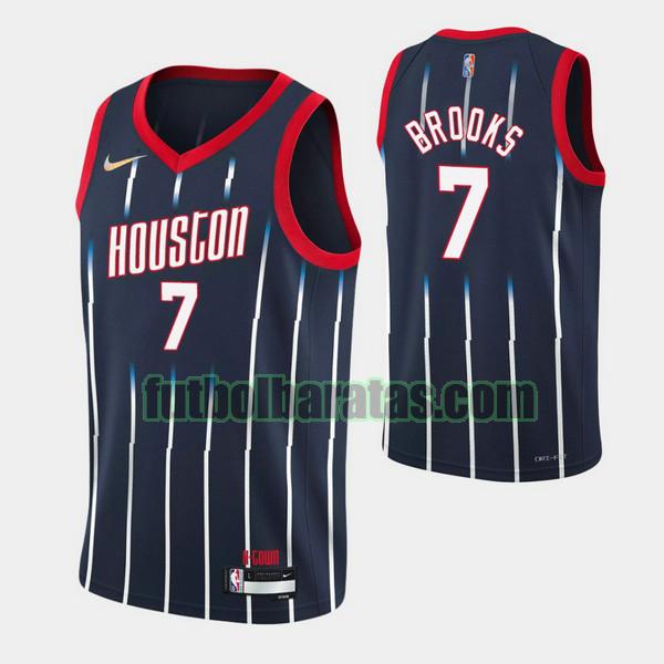 camiseta 2021 2022 armoni brooks 7 houston rockets negro hombre