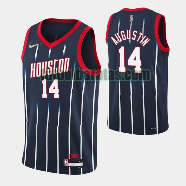 camiseta 2021 2022 d. j. augustin 14 houston rockets negro hombre